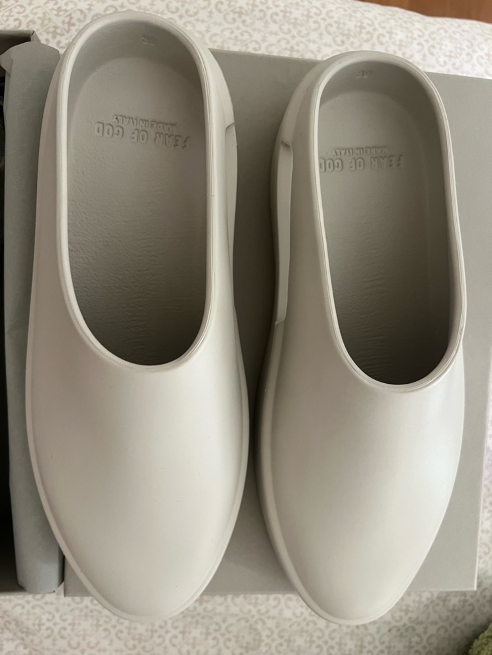 NEW Fear of God Cream Slip-On Loafers Size: 39
